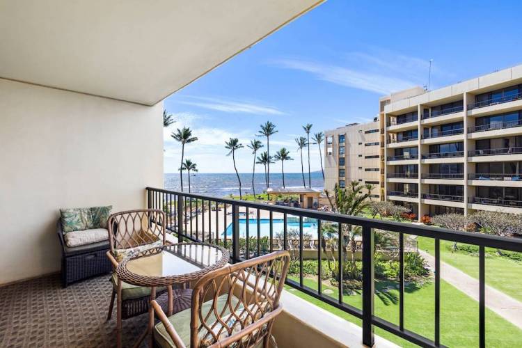 balcony view Kihei vacation unit